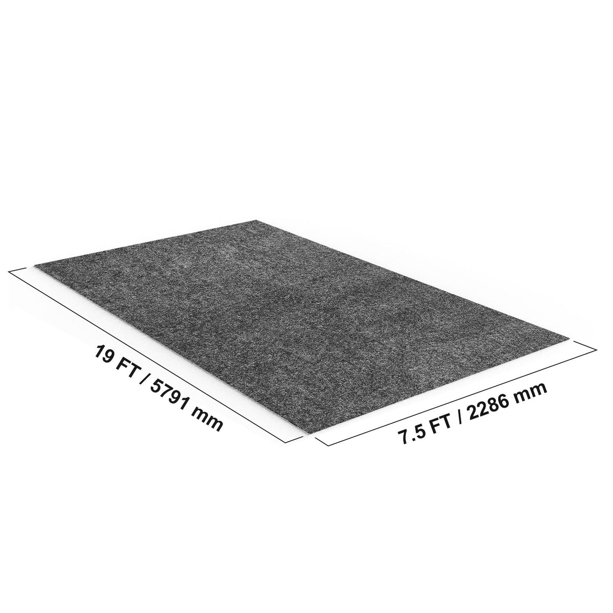 Garage Floor Mat, 7.6'x19' Waterproof Protection from Water,Snow, Rain,Mud and Oil for Cars, Non-slip Heavy Duty Containment Mat with TPE Anti-Leak Backing & Easy to Clean & Cuttable
