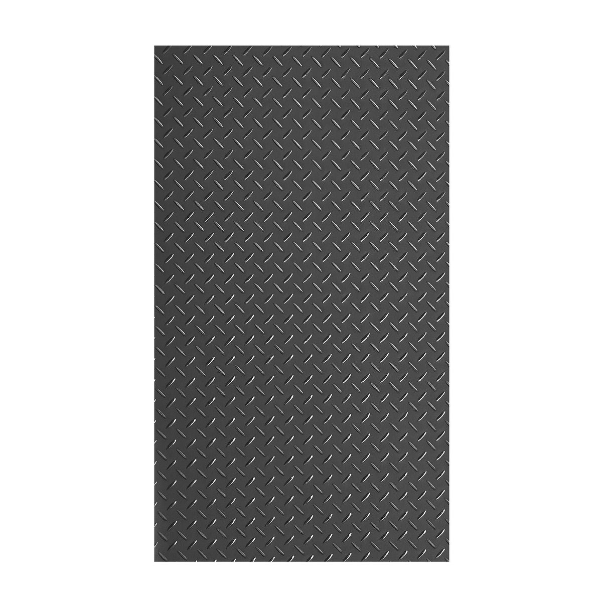 Garage Floor Roll, 4 x 7 ft Garage Flooring Mat, 2.2 mm Thickened PVC Diamond Plate Floor Protector Mat with Double-sided Tape, Non-Slip, Easy to Clean for Warehouse, Gyms, Trailer, Black