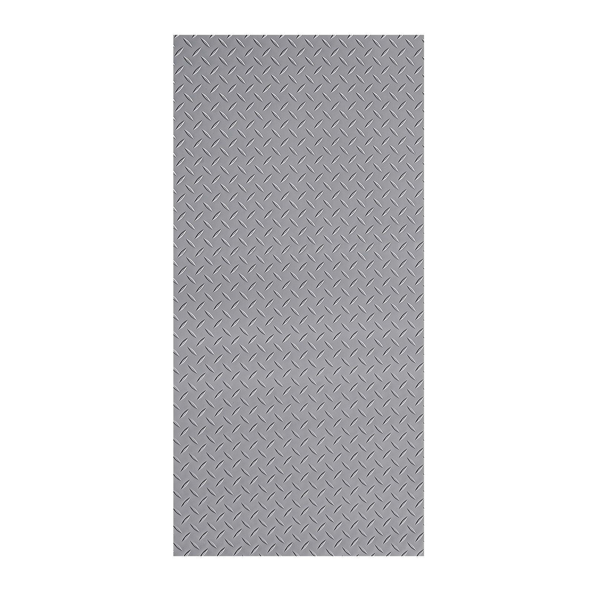 Garage Floor Roll, 7.5 x 17 ft Garage Flooring Mat, 2.2 mm Thickened PVC Diamond Plate Floor Protector Mat with Double-sided Tape, Non-Slip, Easy to Clean for Warehouse, Gyms,Silver Gray