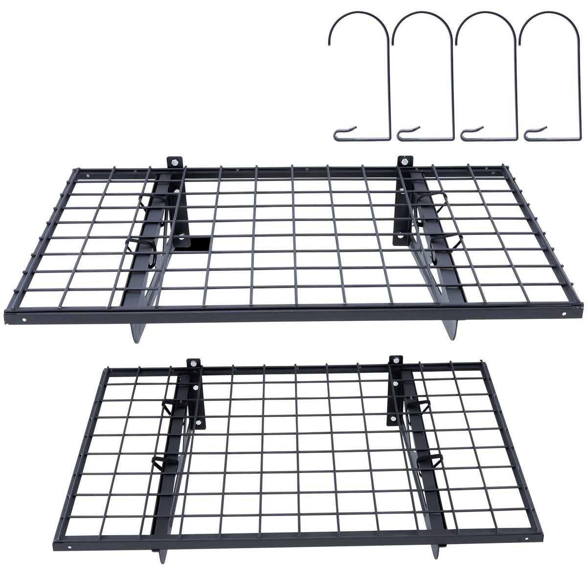 Garage Storage Shelving, 2 Pack, 3 x 2 ft Heavy Duty Garage Shelves Wall Mounted, 500 lbs Load Capacity(Total) Garage Storage Rack Floating Shelves, Suitable for Shop, Shed, Garage Storage