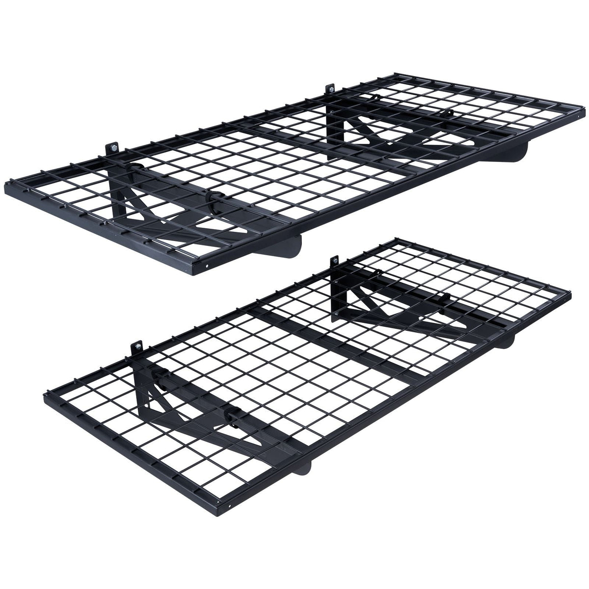 Garage Storage Shelving, 2 Pack, 4 x 2 ft Heavy Duty Garage Shelves Wall Mounted, 502 lbs Load Capacity(Total) Garage Storage Rack Floating Shelves, Suitable for Shop, Shed, Garage Storage