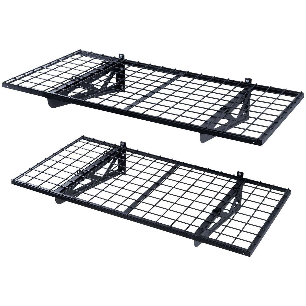 Garage Storage Shelving, 2 Pack, 4 x 2 ft Heavy Duty Garage Shelves Wall Mounted, 502 lbs Load Capacity(Total) Garage Storage Rack Floating Shelves, Suitable for Shop, Shed, Garage Storage