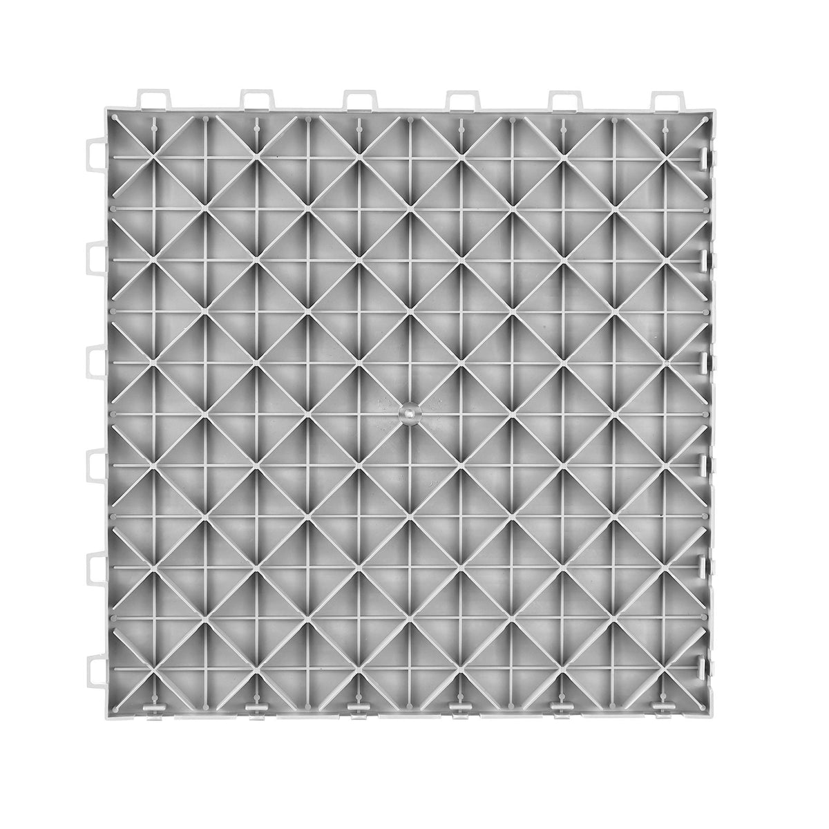 Garage Tiles Interlocking, 12 x 12 x 0.53 inch 50 Pack Garage Floor Covering Tiles, Non-Slip Double-Sided Texture Garage Flooring Tiles, for Garages, Basements, Repair Shops, Silver