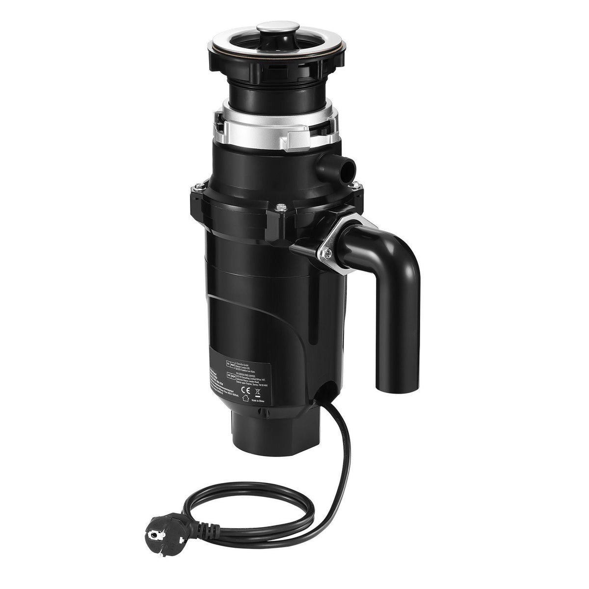 Garbage Disposal, 1/2HP 3450RPM Continuous Feed Food Waste Disposer, EZ Connect Food Waste Grinding System with Power Cord & Splash Guard for Kitchen Sinks