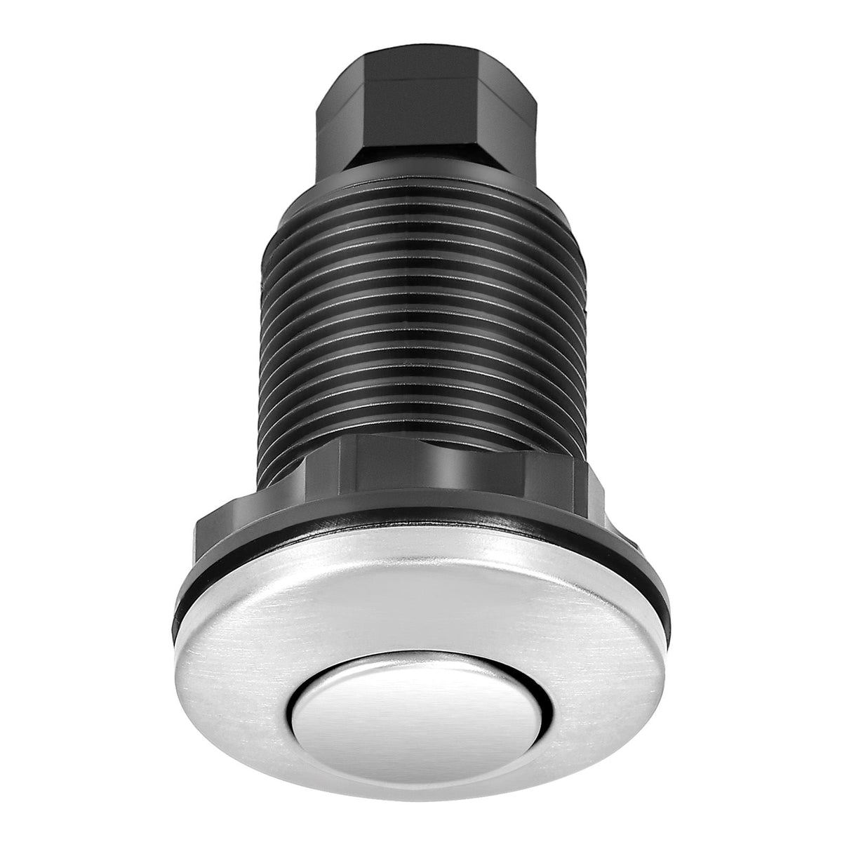 Garbage Disposal Air Switch Kit, 2.5" Sink Top Air Switch for Food Waste Disposal, Brushed Silver Stainless Steel ON/OFF Air Button for Waste Disposer - Suitable for Stainless Steel Countertops