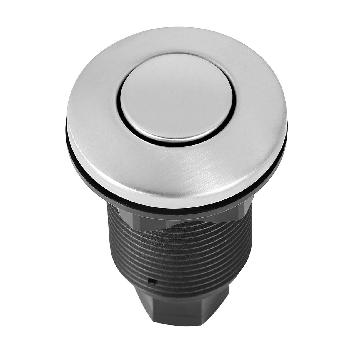 Garbage Disposal Air Switch Kit, 2.5" Sink Top Air Switch for Food Waste Disposal, Brushed Silver Stainless Steel ON/OFF Air Button for Waste Disposer - Suitable for Stainless Steel Countertops