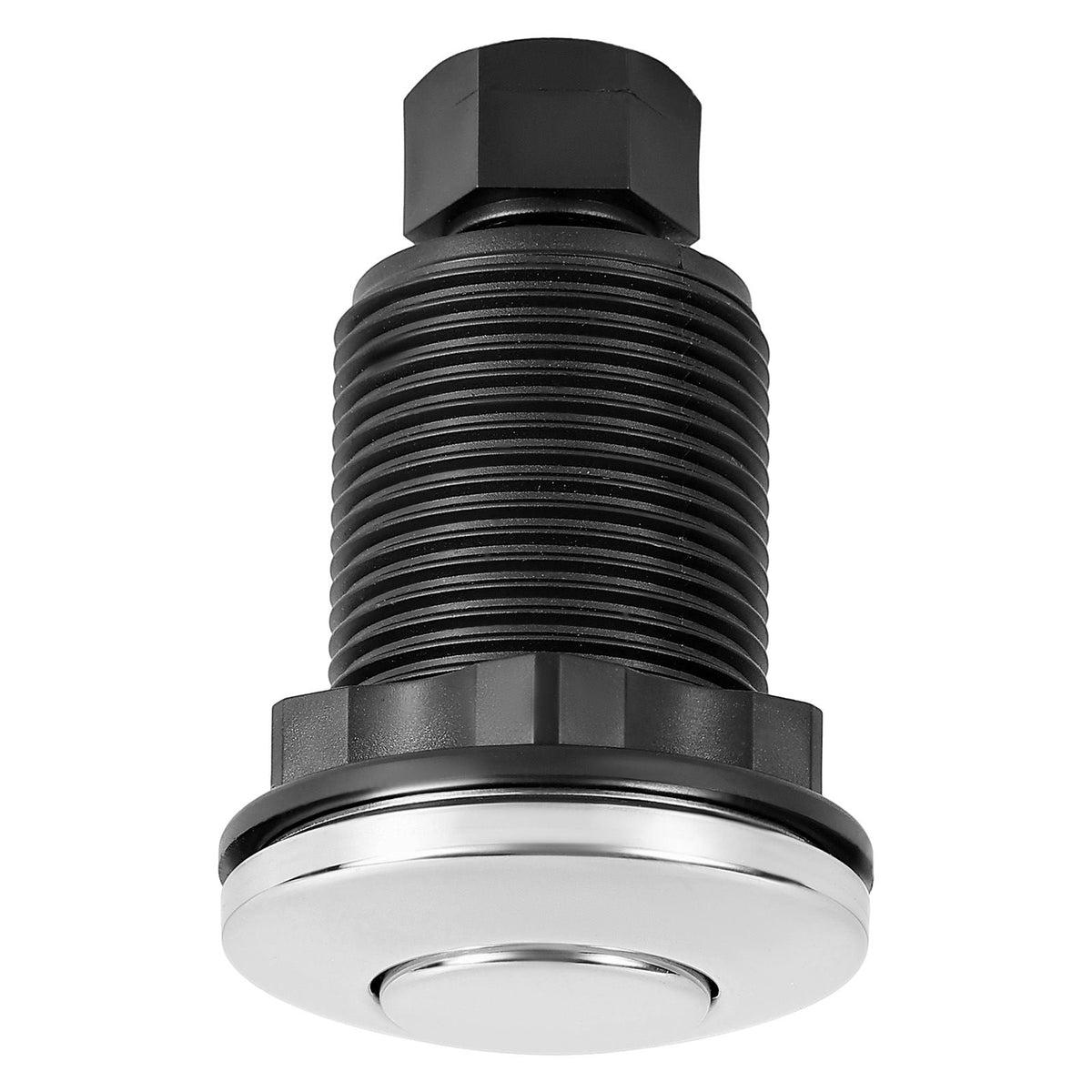 Garbage Disposal Air Switch Kit, Dual Outlet Sink Top Air Switch for Food Waste Disposal, 2.5-inch Brushed Nickel Stainless Steel ON/OFF Air Push Button, Suitable for Stainless Steel Countertops