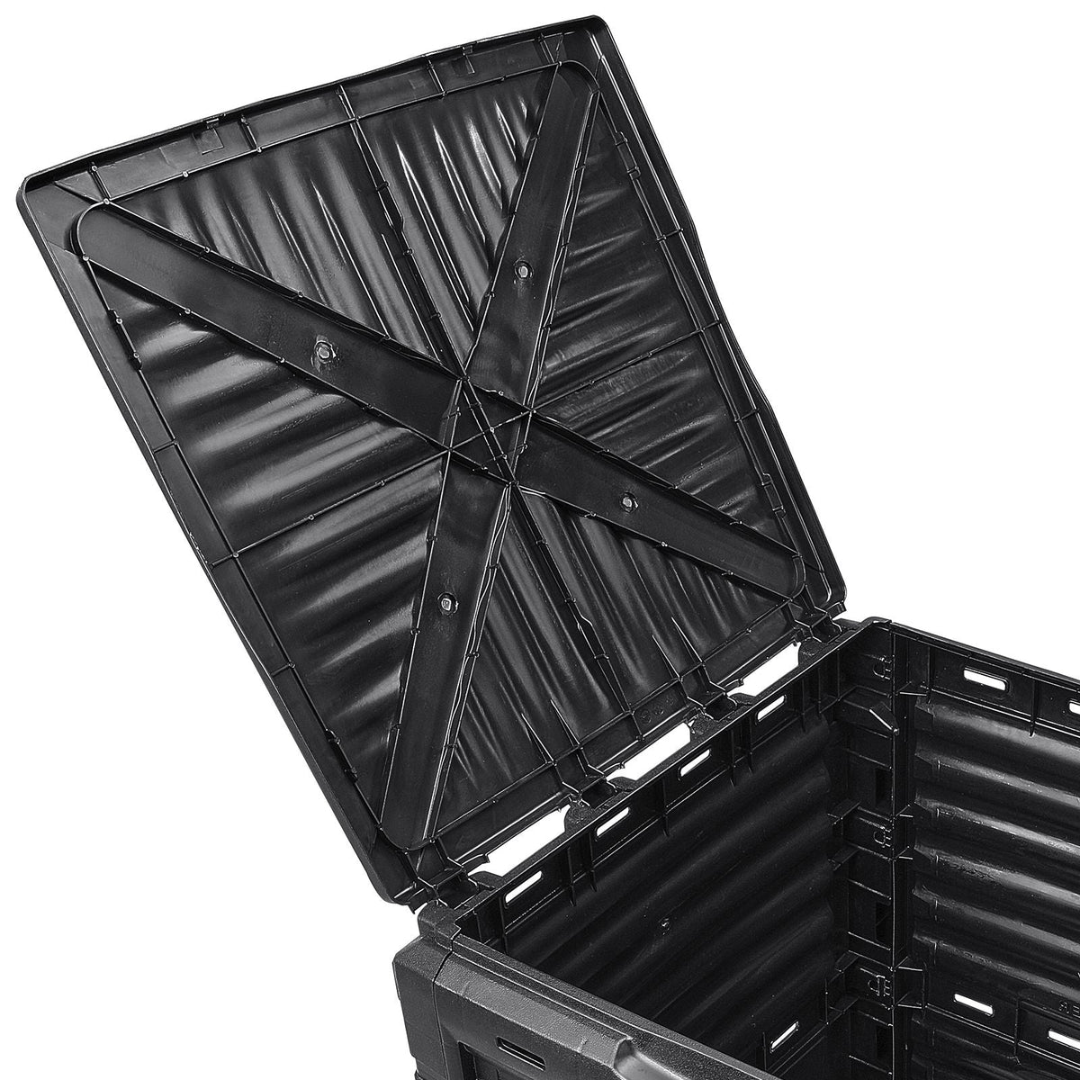 Garden Compost Bin 80 Gal, BPA Free Composter, Large Capacity Outdoor Composting Bin with Top Lid and Bottom Door, Easy Assembling, Lightweight, Fast Creation of Fertile Soil