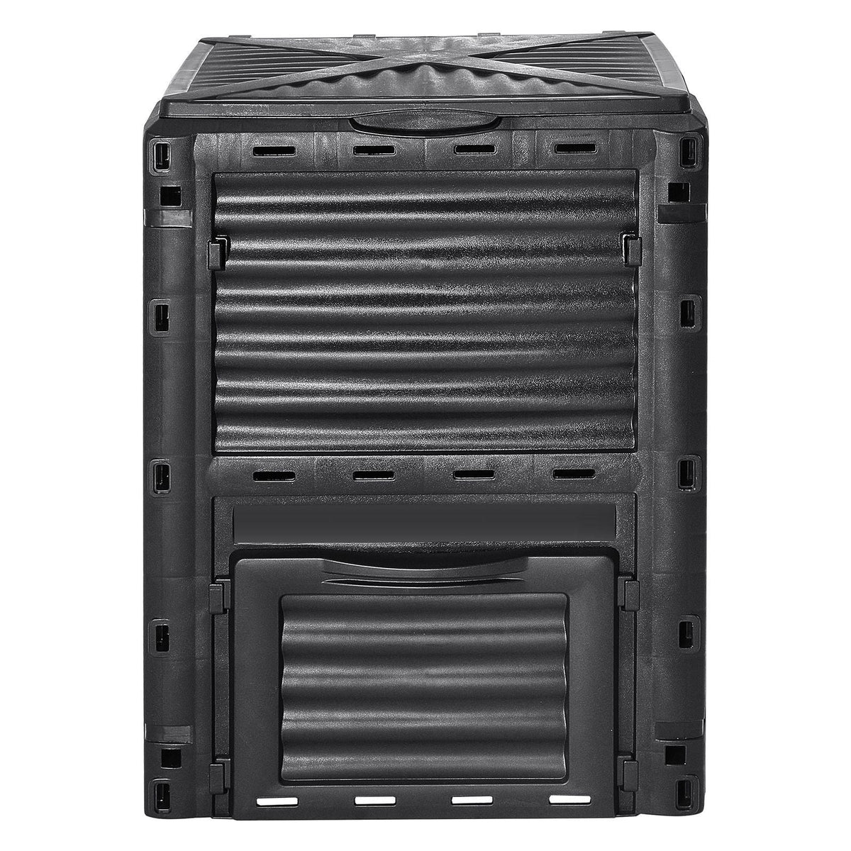 Garden Compost Bin 80 Gal, BPA Free Composter, Large Capacity Outdoor Composting Bin with Top Lid and Bottom Door, Easy Assembling, Lightweight, Fast Creation of Fertile Soil