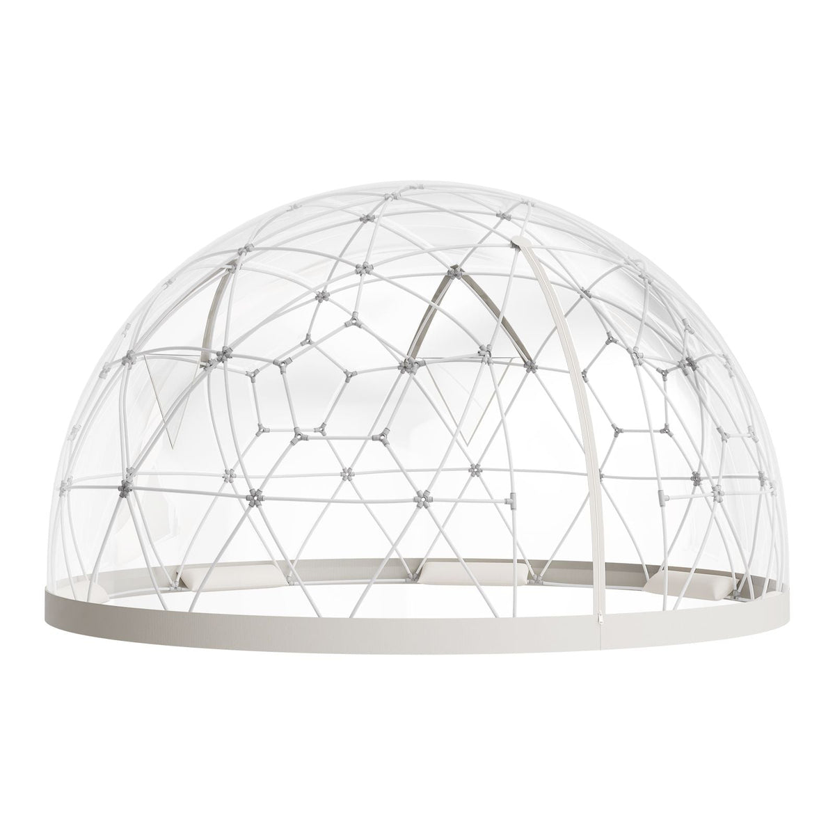Garden Dome Igloo, 12 x 7.2 ft Outdoor Clear Bubble Tent for 4-7 Person, Weatherproof Geodesic Dome Greenhouse with Window, PVC Igloo Tent for Backyard Patios Camping Party Wedding