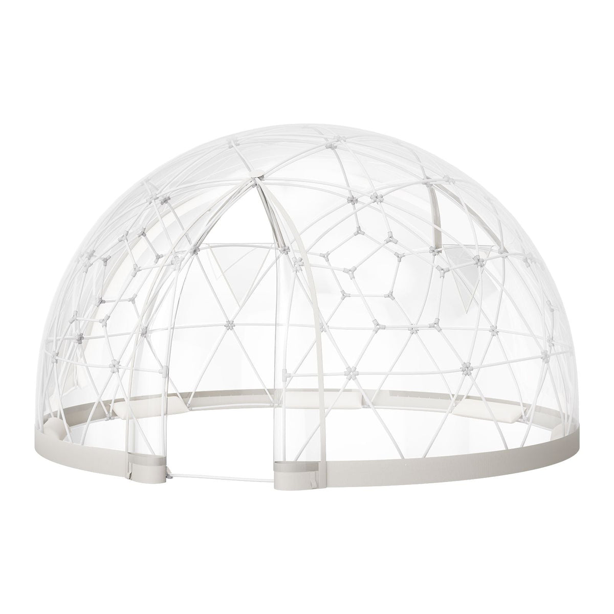 Garden Dome Igloo, 9.5 x 5.7 ft Outdoor Clear Bubble Tent for 2-4 Person, Weatherproof Geodesic Dome Greenhouse with Window, PVC Igloo Tent for Backyard Patios Camping Party Wedding