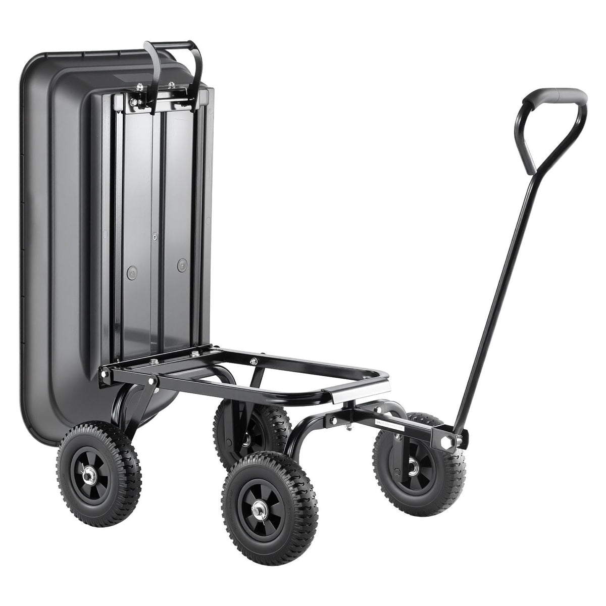 Garden Dump Cart, 400 lbs Poly Dump Cart, Garden Carts Dumps Wagon with 90° Quick-Dumps Mechanism, 180° Swivel Wheels, 270° Flexible Rotating Bearings, Yard Wagon for Plants, Soil, Crops