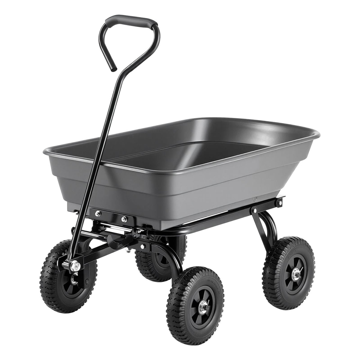 Garden Dump Cart, 400 lbs Poly Dump Cart, Garden Carts Dumps Wagon with 90° Quick-Dumps Mechanism, 180° Swivel Wheels, 270° Flexible Rotating Bearings, Yard Wagon for Plants, Soil, Crops