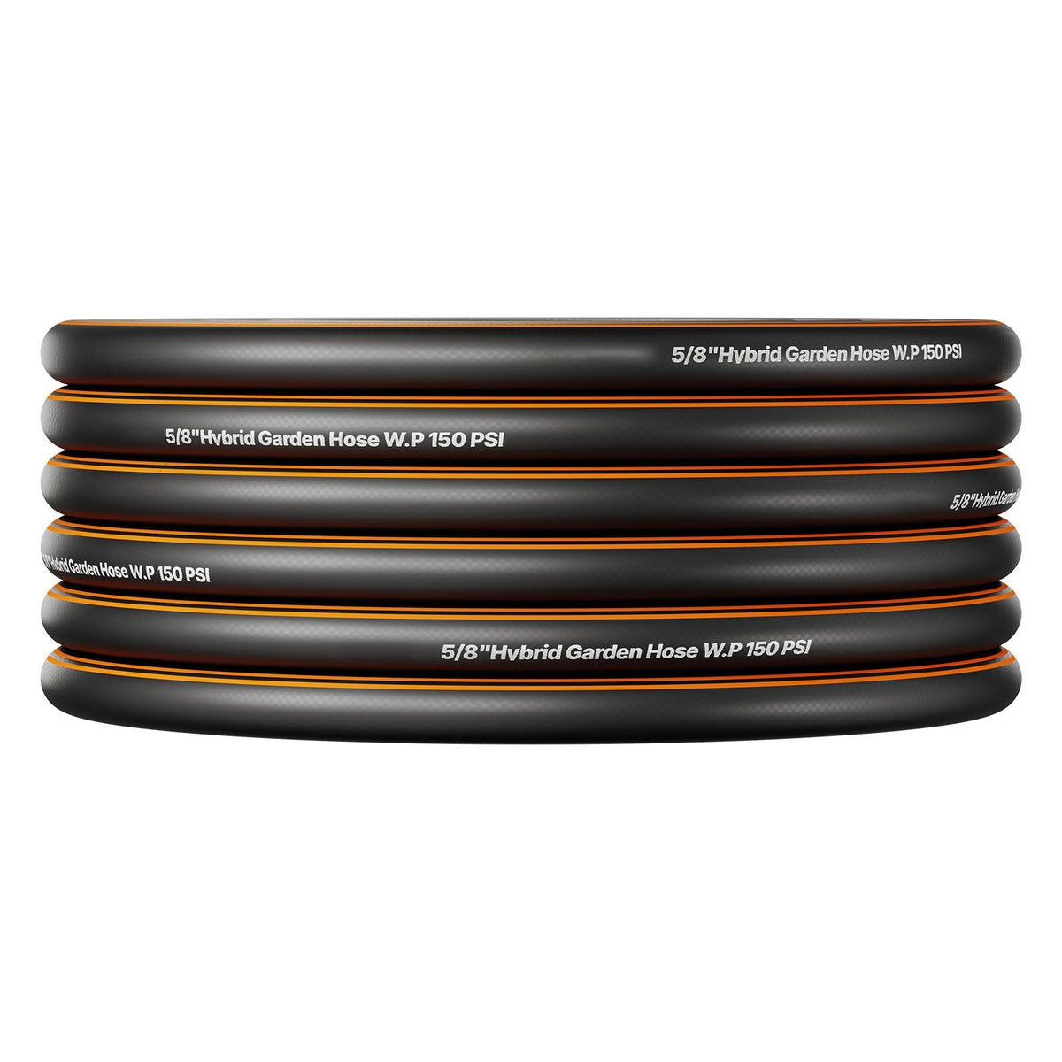 Garden Hose, 150 ft 5/8" Heavy Duty Rubber Water Hose with 10 Mode Nozzle, 150PSI Working & 600PSI Burst, Flexible & Non-kink Outdoor Waterhose with 3/4" Fitting, Lightweight Hoses for Gardening