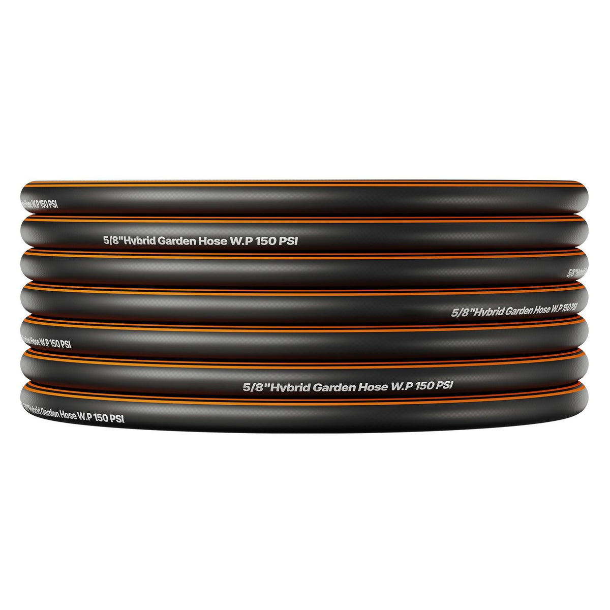 Garden Hose, 200 ft 5/8" Heavy Duty Rubber Water Hose with 10 Mode Nozzle, 150PSI Working & 600PSI Burst, Flexible & Non-kink Outdoor Waterhose with 3/4" Fitting, Lightweight Hoses for Gardening