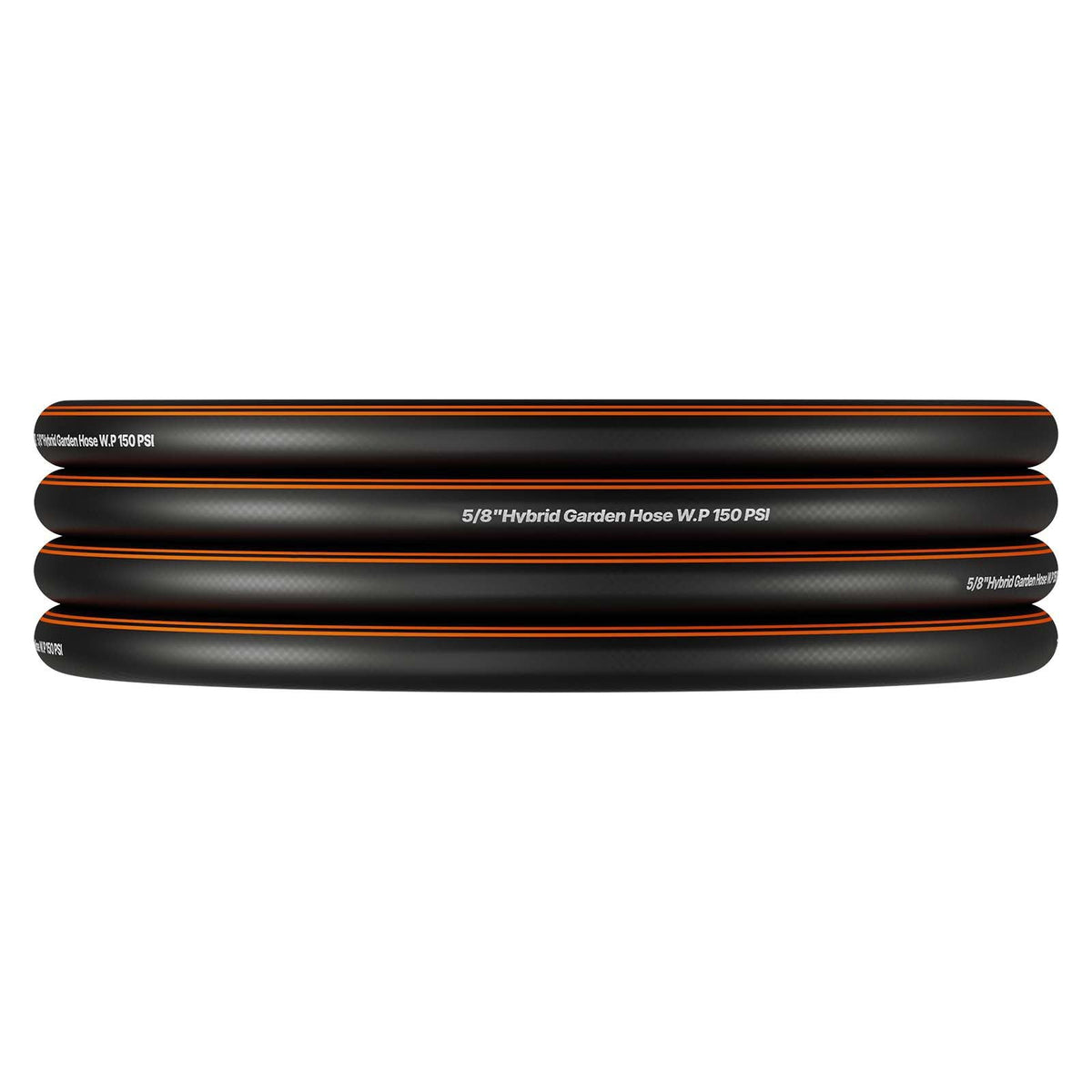 Garden Hose, 25 ft 5/8" Heavy Duty 4-Layer Rubber Water Hose, 150PSI Working & 600PSI Burst, Flexible & Non-kink Outdoor Waterhose with 3/4" Fitting, Lightweight Hoses for Gardening Cleaning