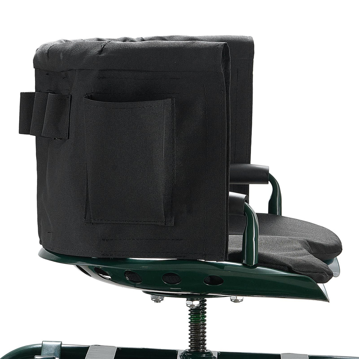 Garden Seat with Wheels, Rolling Garden Stool with Height Adjustable & 360° Swivel Seat, 400lbs Weight Capacity, Gardening Cart Bench, Ergonomic Backrest & Tool Storage, for Garden, Yard, Patio