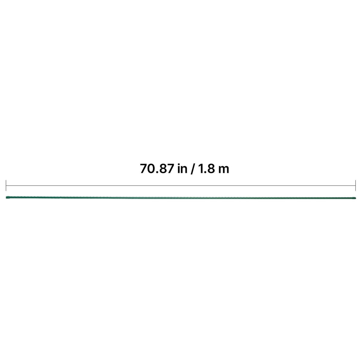 Garden Stakes, 50 Pack, 70.87 inch, Plastic Coated Metal Tomato Stakes, Garden Sticks for Plants Support, with Pointed End and Non-Slip Bumps for Growing Climbing Plants, Outdoor Vegetables