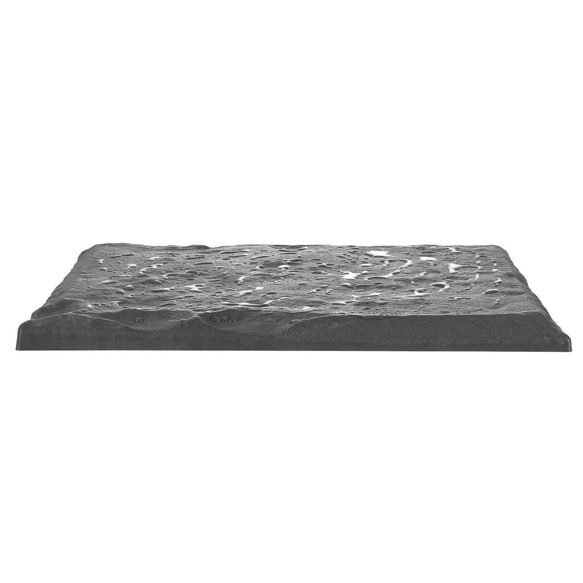 Garden Stepping Stones, 4Pcs 15.5 x 15.5 in, Decorative Stepping Stones with Stakes, Weather-Resistant Plastic Pathway Pavers, Smooth Surface, Outdoor Walkway for Lawn Patio Landscape, Grey