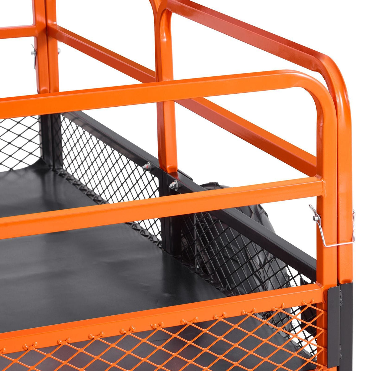 Garden Utility Trailer, 22 Cu. Ft. & 1600lbs, ATV UTV Trailer, Tow Behind Steel Dump Trailers, Removable Rear Panel, Heavy Duty Pull Behind Yard Trailers for Lawn Mower Tractor Garden Waste