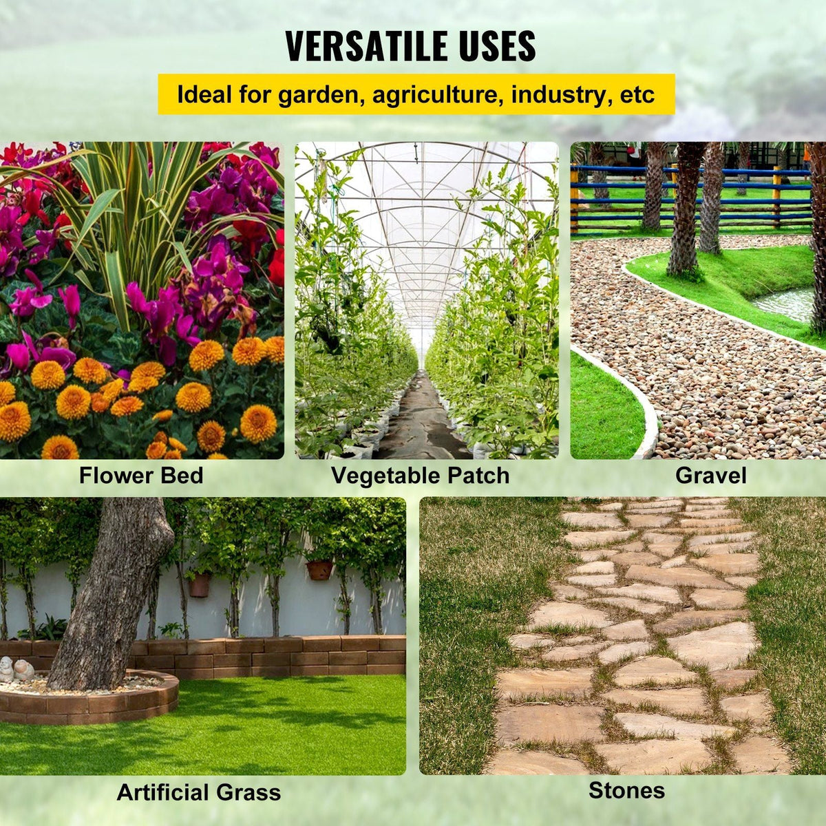 Garden Weed Barrier Fabric, 5.8 OZ Heavy Duty Landscape Fabric, 4ft x 100ft Weed Block Control for Garden Ground Cover, Woven Geotextile Fabric for Landscaping, Gardening, Underlayment, Black