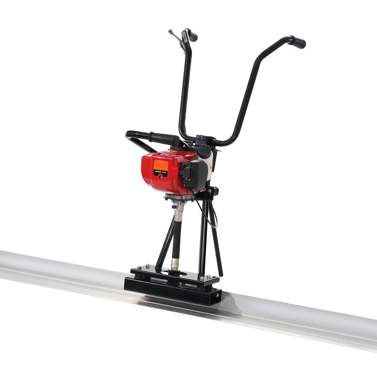Gas Concrete Power Screed, 8ft Aluminum Board Straight Edge Bar Set, 4 Stroke Cement Finishing Vibrating Motor with Height Adjustable Handles, High Efficient Concrete Tools 6500RPM