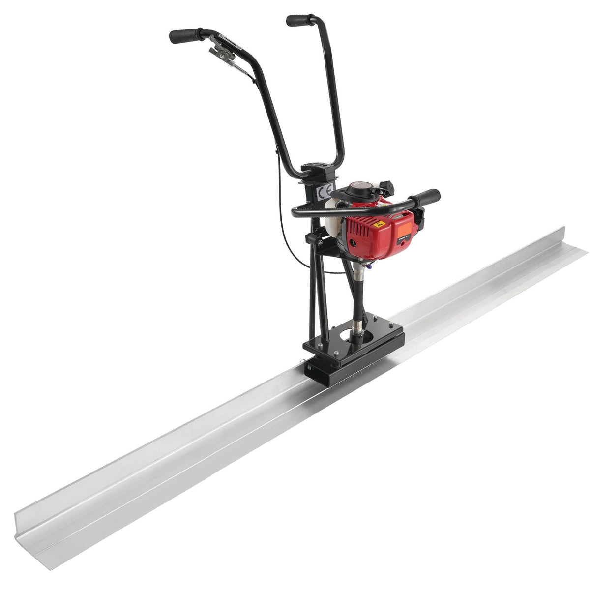 Gas Concrete Power Screed, 8ft Aluminum Board Straight Edge Bar Set, 4 Stroke Cement Finishing Vibrating Motor with Height Adjustable Handles, High Efficient Concrete Tools 6500RPM