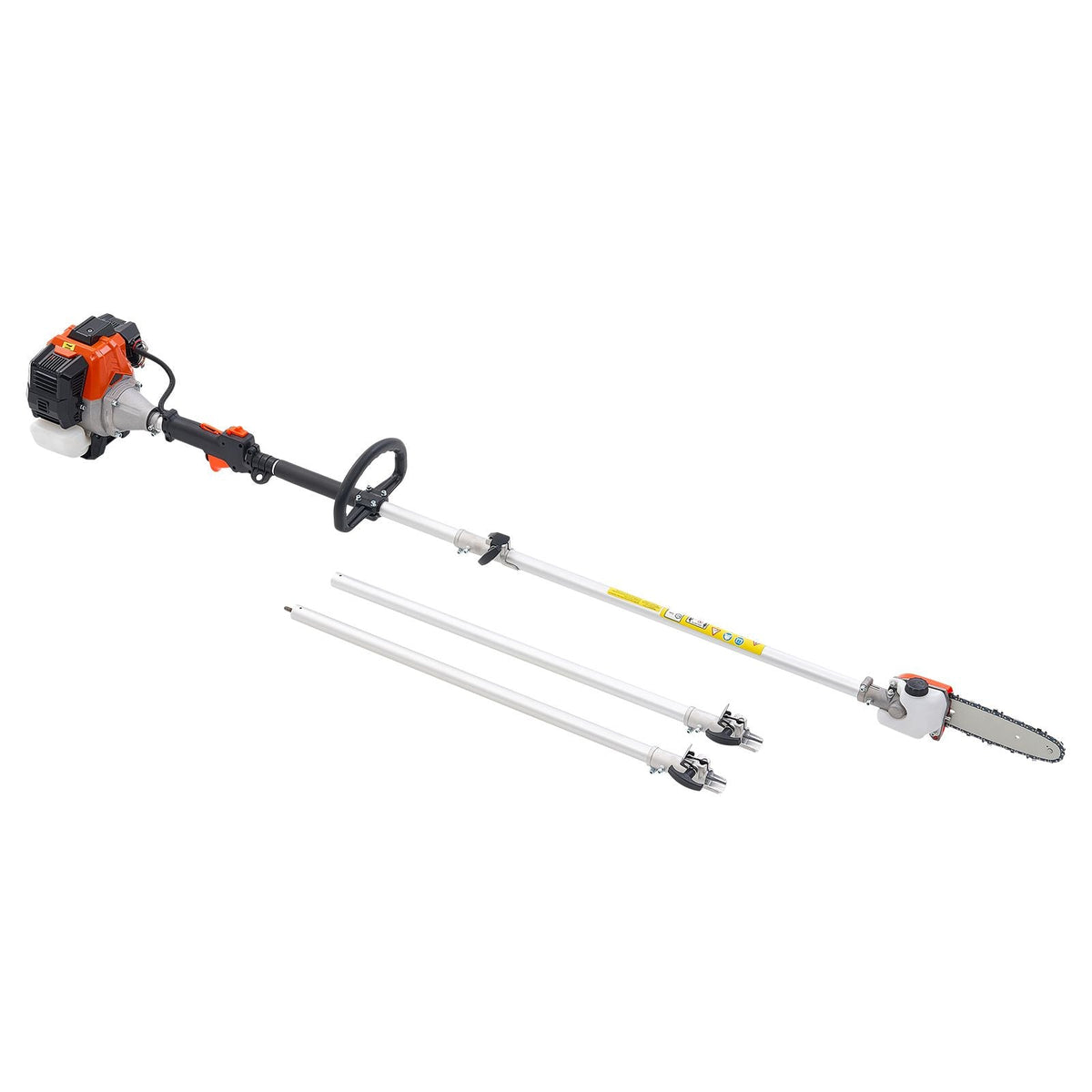 Gas Pole Saw, 33CC 2 Stroke Gas Powered Pole Saws with 8 in Cutting Bar, Cordless Tree Trimmer with 30 fl.oz Fuel Tank, 6.7 to 11.6 ft Extendable, Powerful Chainsaw for Tree Trimming Pruning