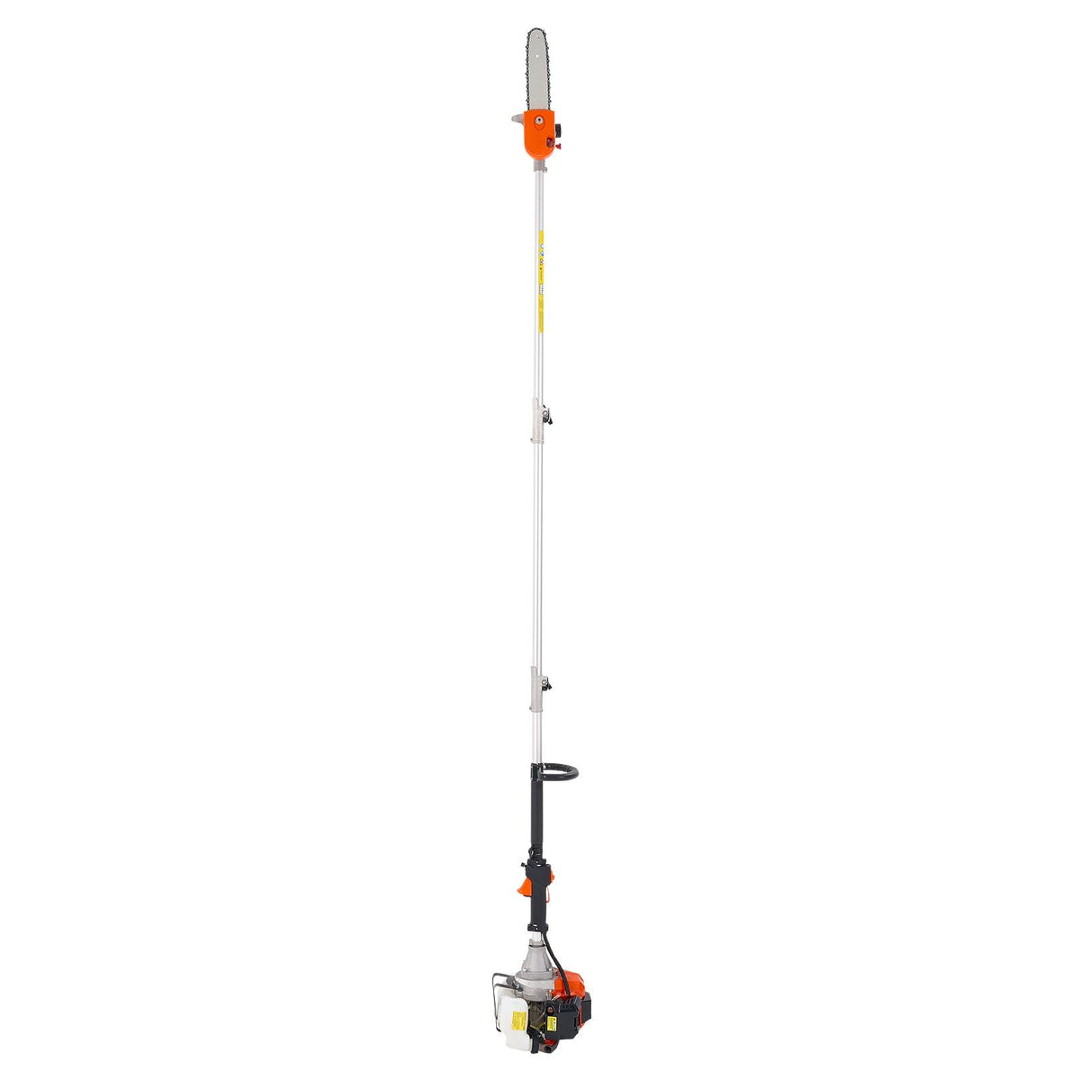 Gas Pole Saw, 43CC 2 Stroke Gas Powered Pole Saws with 10 in Cutting Bar, Cordless Tree Trimmer with Rotatable Head, 6.9 to 11.8 ft Extendable, Powerful Chainsaw for Tree Trimming Pruning