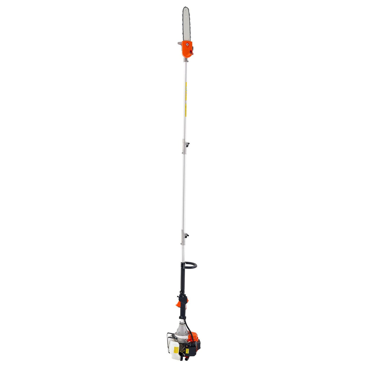 Gas Pole Saw, 43CC 2 Stroke Gas Powered Pole Saws with 12 in Cutting Bar, Cordless Tree Trimmer with Rotatable Head, 7.1 to 12 ft Extendable, Powerful Chainsaw for Tree Trimming Pruning