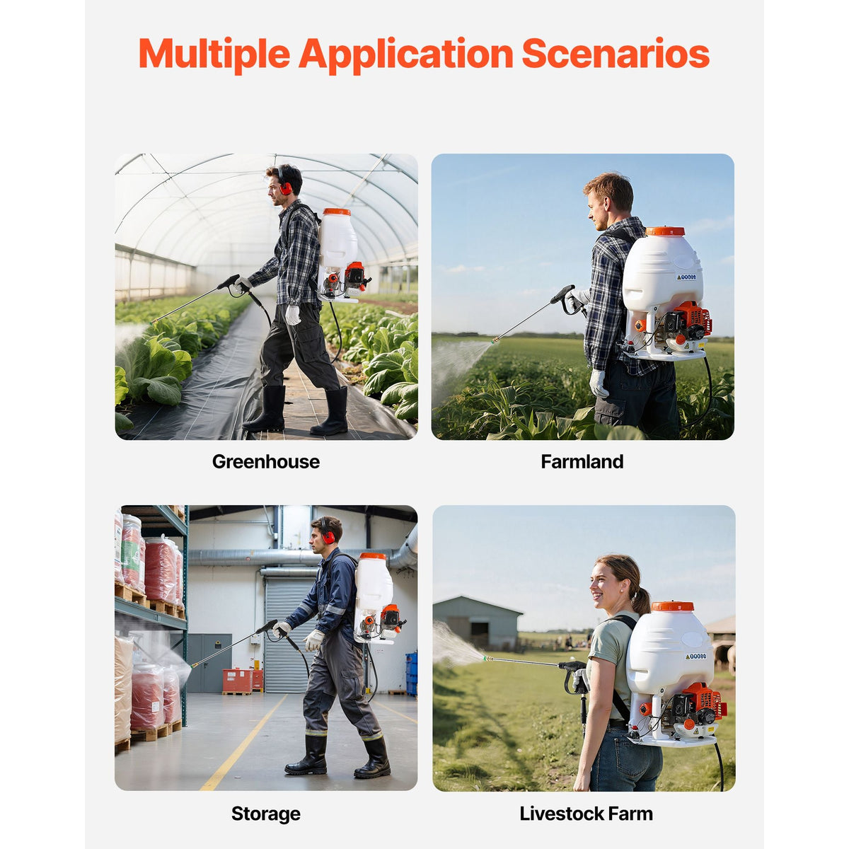 Gas Powered Backpack Sprayer, 26.5CC 0.9HP Engine, Garden Sprayer with 5 Gallon Tank, Large Area Coverage, Lawn Spraying Machine with 24 in Wand & Nozzles for Efficient Gardening & Farming