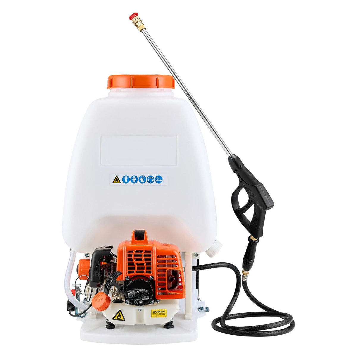 Gas Powered Backpack Sprayer, 26.5CC 0.9HP Engine, Garden Sprayer with 6.5 Gallon Tank, Large Area Coverage, Lawn Spraying Machine with 24 in Wand & Nozzles for Efficient Gardening & Farming