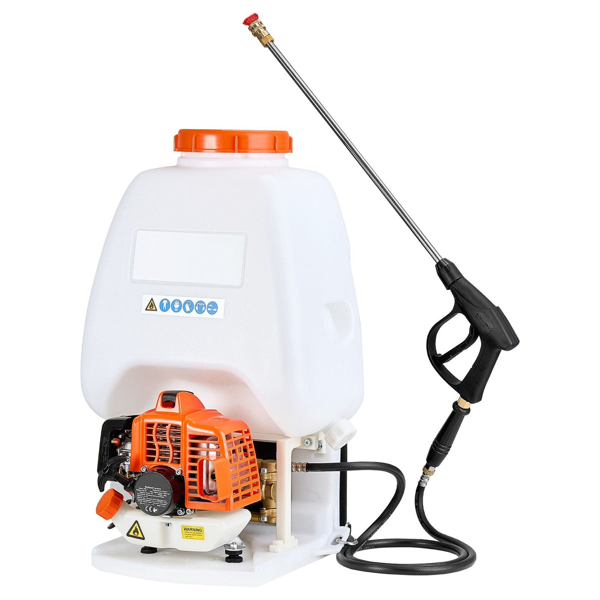 Gas Powered Backpack Sprayer, 26.5CC 0.9HP Engine, Garden Sprayer with 6.5 Gallon Tank, Large Area Coverage, Lawn Spraying Machine with 24 in Wand & Nozzles for Efficient Gardening & Farming
