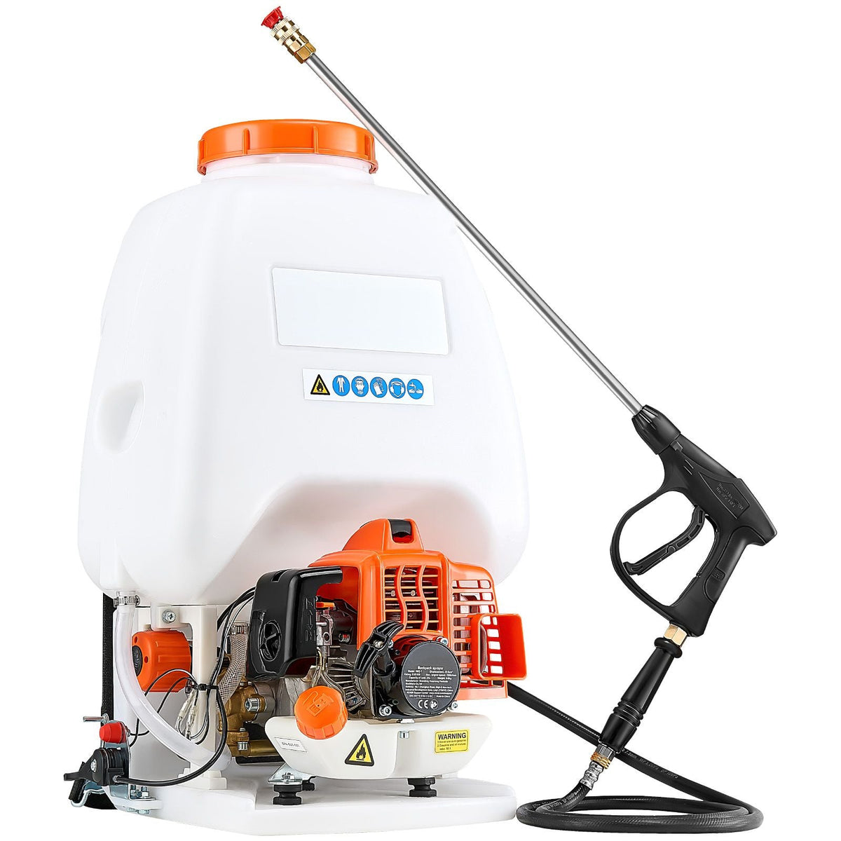 Gas Powered Backpack Sprayer, 26.5CC 0.9HP Engine, Garden Sprayer with 6.5 Gallon Tank, Large Area Coverage, Lawn Spraying Machine with 24 in Wand & Nozzles for Efficient Gardening & Farming