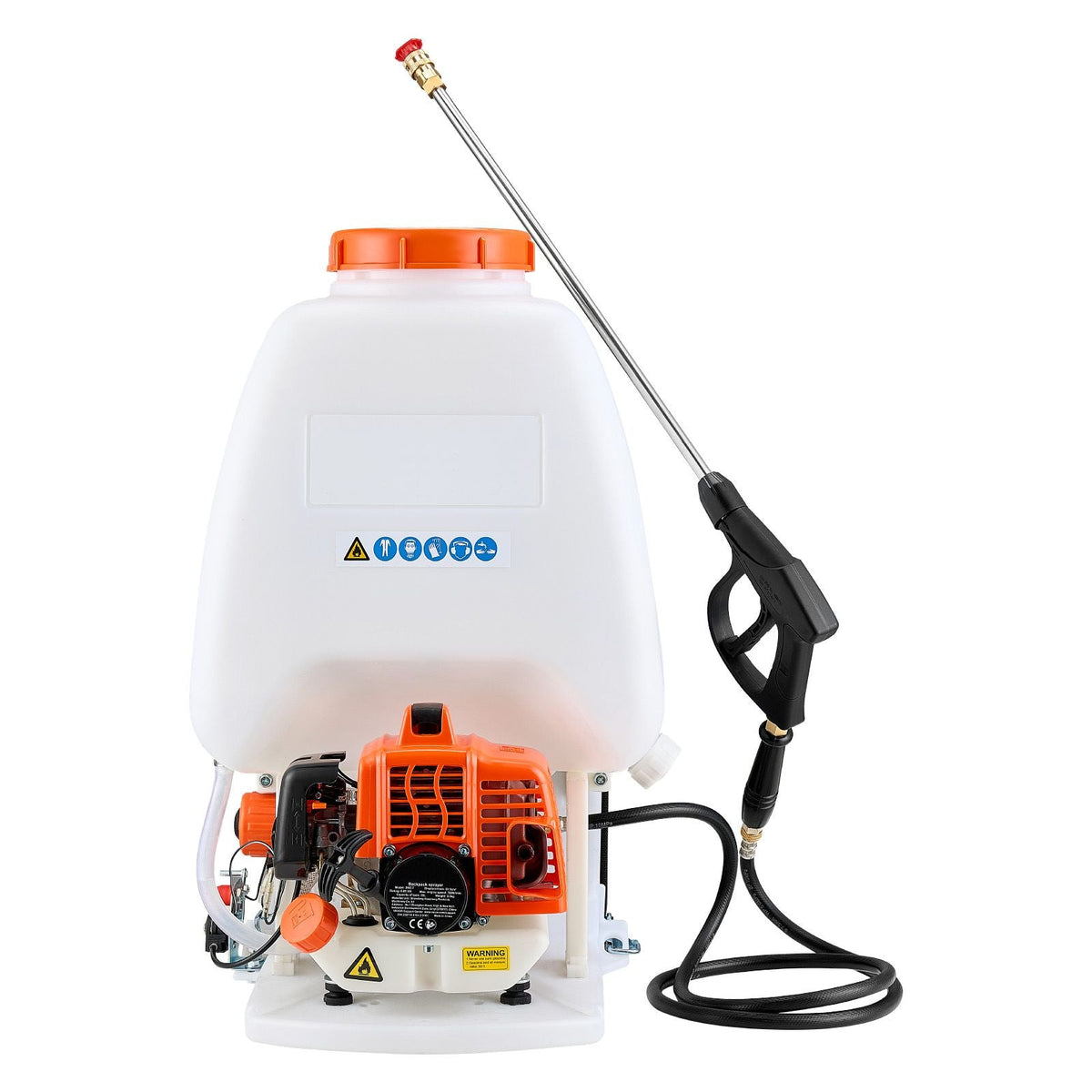 Gas Powered Backpack Sprayer, 26.5CC 0.9HP Engine, Garden Sprayer with 6.5 Gallon Tank, Large Area Coverage, Lawn Spraying Machine with 24 in Wand & Nozzles for Efficient Gardening & Farming