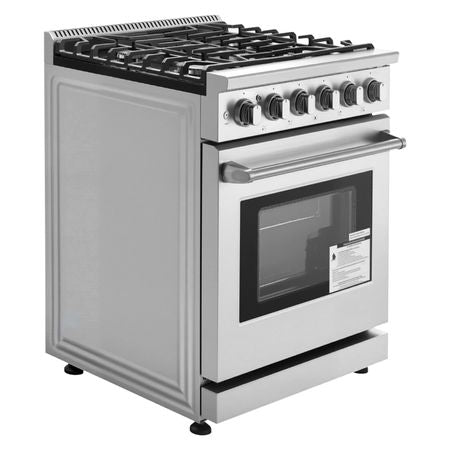 Gas Range Oven, 30 Inches Width, Freestanding Stainless Steel Stove and Oven with 5 Sealed Cooktop Burners, Easy Reach Racks, Storage Drawer, 4.8 Cu. Ft. Capacity, for Apartment, Home, Kitchen