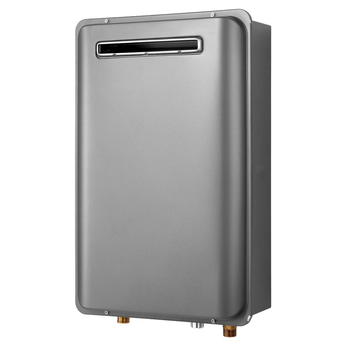 Gas Tankless Water Heater, 5.3Gal Outdoor 120000 BTU Instant Hot Water Heater, Smart Temperature Control & 3/4 inch NPT Interface& Multiple Security Protections for Whole House, Silver Gray