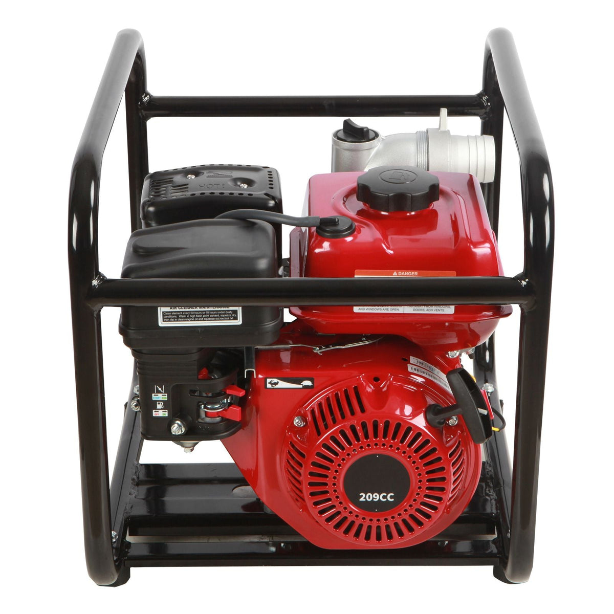 Gasoline Engine Water Pump, 2-inch, 7HP 142 GPM, 148ft Lift, 22ft Suction, 4-Stroke Gas Powered Trash Water Transfer Pump Portable High Pressure with 25ft Hose for Irrigation Pool, EPA Certified