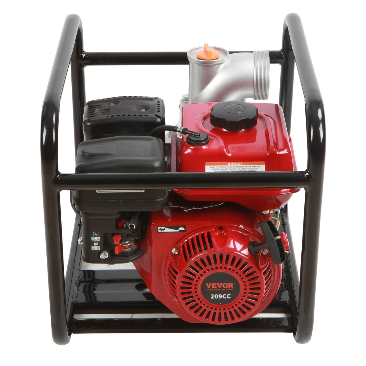 Gasoline Engine Water Pump, 3-inch, 7HP 265 GPM, 142ft Lift, 22ft Suction, 4-Stroke Gas Powered Trash Water Transfer Pump Portable High Pressure with 25ft Hose for Irrigation Pool, EPA Certified