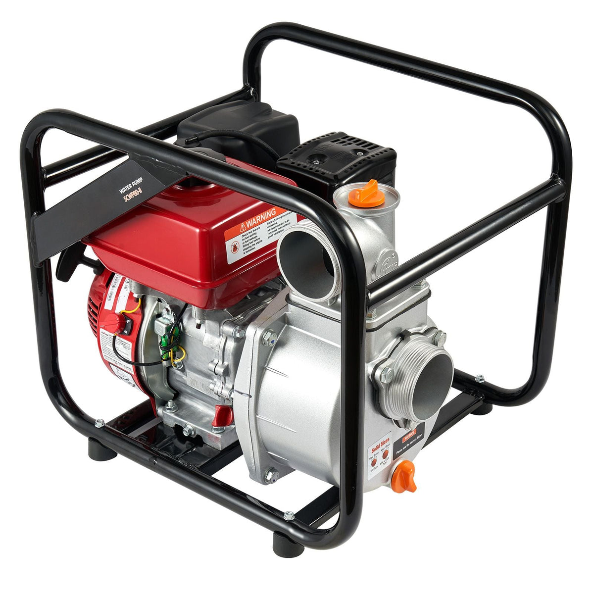 Gasoline Powered Trash Pump, 3 in/80 mm, 7HP 242GPM 4-Stroke Gasoline Engine Water Transfer Pump with 25 ft/7.62 m Outlet Hose Max 98 ft Lift 26ft Suction, Cast Iron Impeller for Irrigation Pool