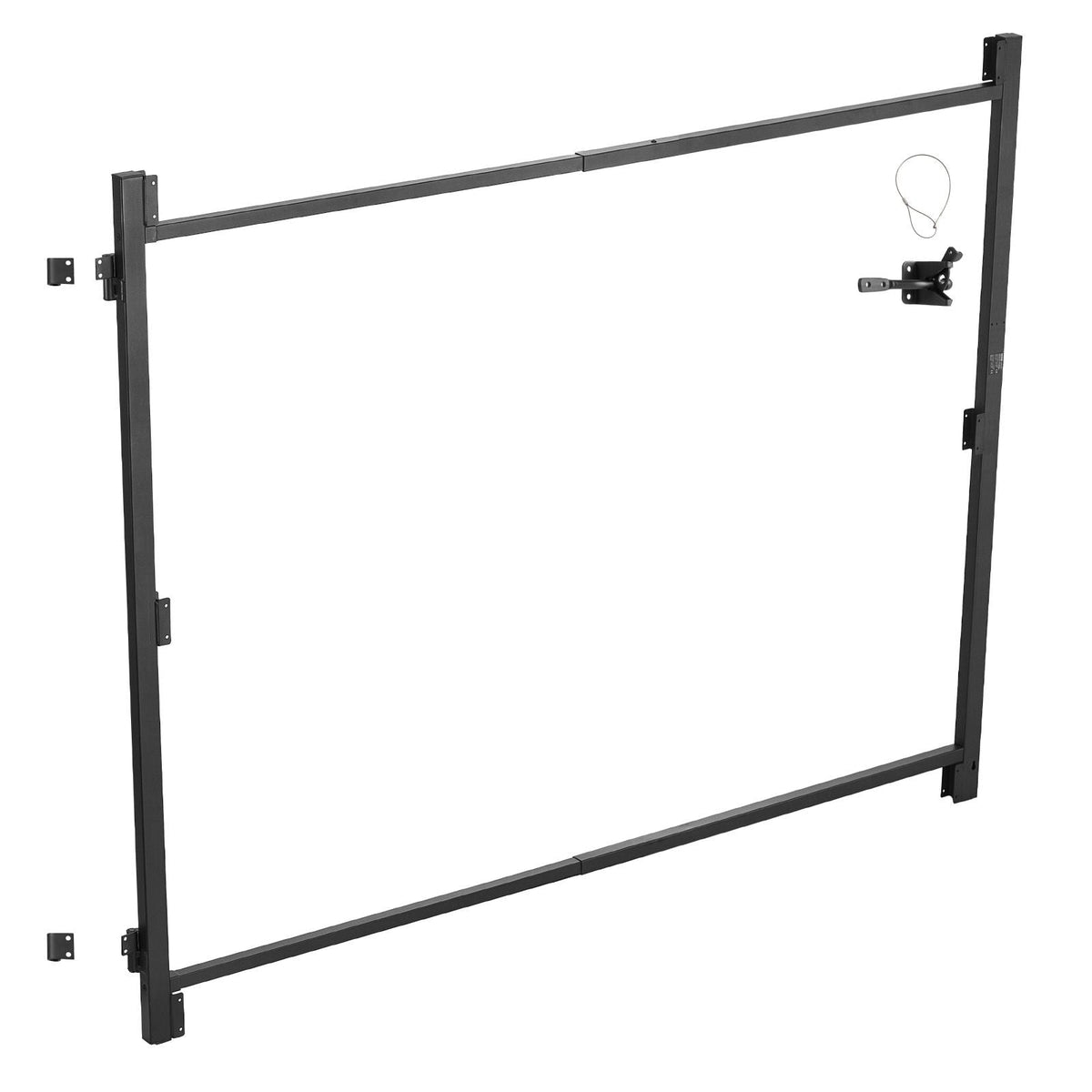 Gate Building Kit, Fits 36 to 60 in Wide Openings, Up from 6 to 7 ft High Fence, Adjustable Gate Building Kit, Anti Sag Full Gate Frame Kit with Latch Lock and Screws, for Wooden Fence, Iron