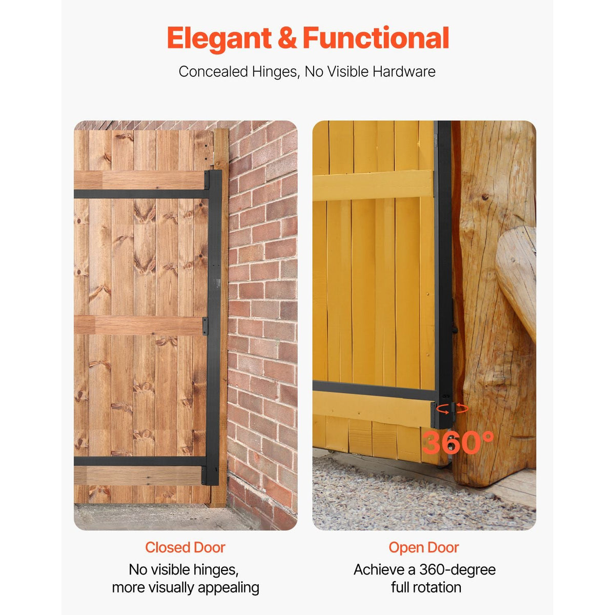 Gate Building Kit, Fits 40 to 72 in Wide Openings, Up from 4 to 5 ft High Fence, Adjustable Gate Building Kit, Anti Sag Full Gate Frame Kit with Latch Lock and Screws, for Wooden Fence, Iron