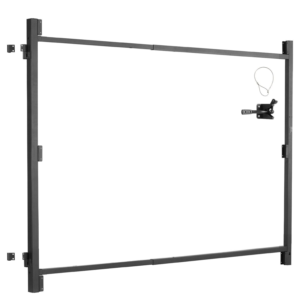 Gate Building Kit, Fits 40 to 72 in Wide Openings, Up from 4 to 5 ft High Fence, Adjustable Gate Building Kit, Anti Sag Full Gate Frame Kit with Latch Lock and Screws, for Wooden Fence, Iron