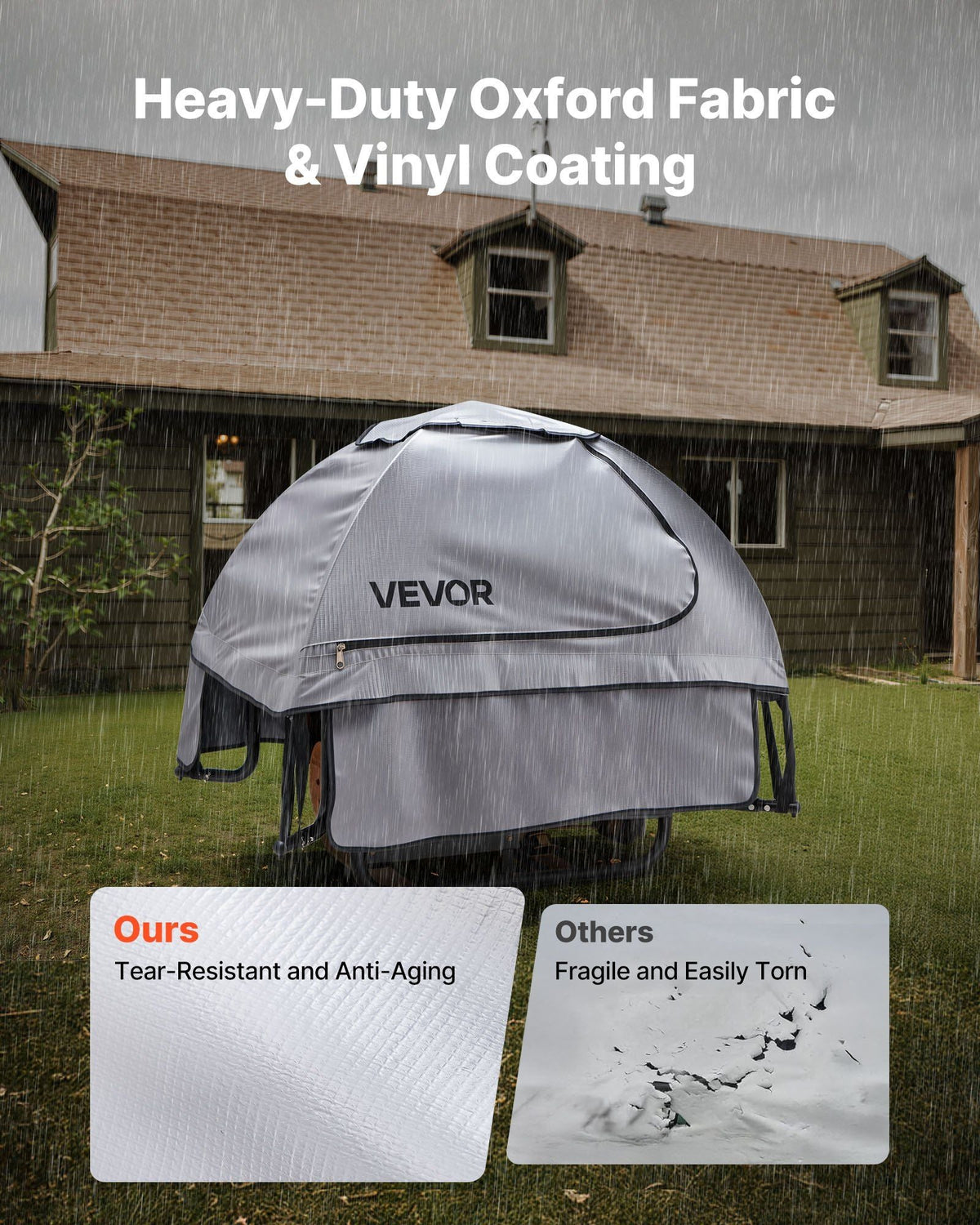 Generator Cover Universal Waterproof Cover 36x26x26 in for 70-108 in Gray