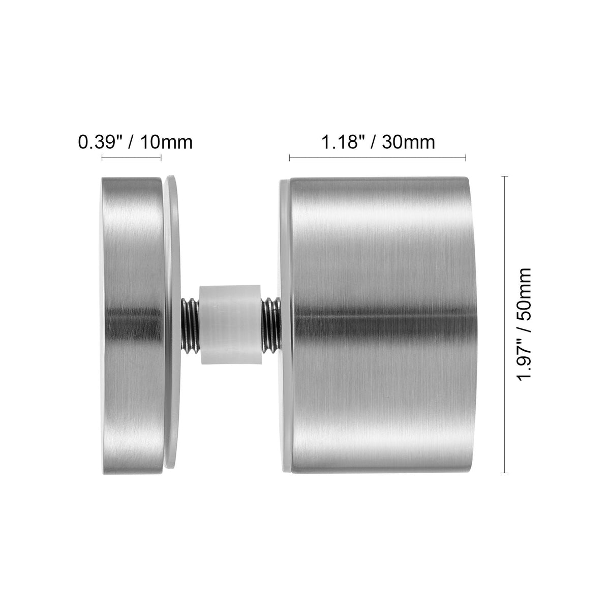 Glass Clamp, 10 PCS Round Glass Railing Bracket for 0.31 "-0.62 " Tempered Glass, 316 Stainless Steel Glass Mounting Clamp, Glass Shelf Bracket for Balcony, Garden, Pool, Stair, Silver