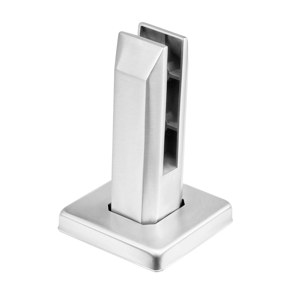 Glass Clamp, 10 PCS Square Glass Railing Bracket for 0.31 "-0.47 " Tempered Glass, 304 Stainless Steel Glass Mounting Clamp, 0.12' Thick Glass Shelf Bracket for Balcony, Garden, Stair, Silver