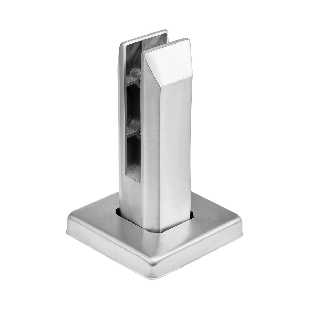 Glass Clamp, 10 PCS Square Glass Railing Bracket for 0.31 "-0.47 " Tempered Glass, 304 Stainless Steel Glass Mounting Clamp, 0.12' Thick Glass Shelf Bracket for Balcony, Garden, Stair, Silver