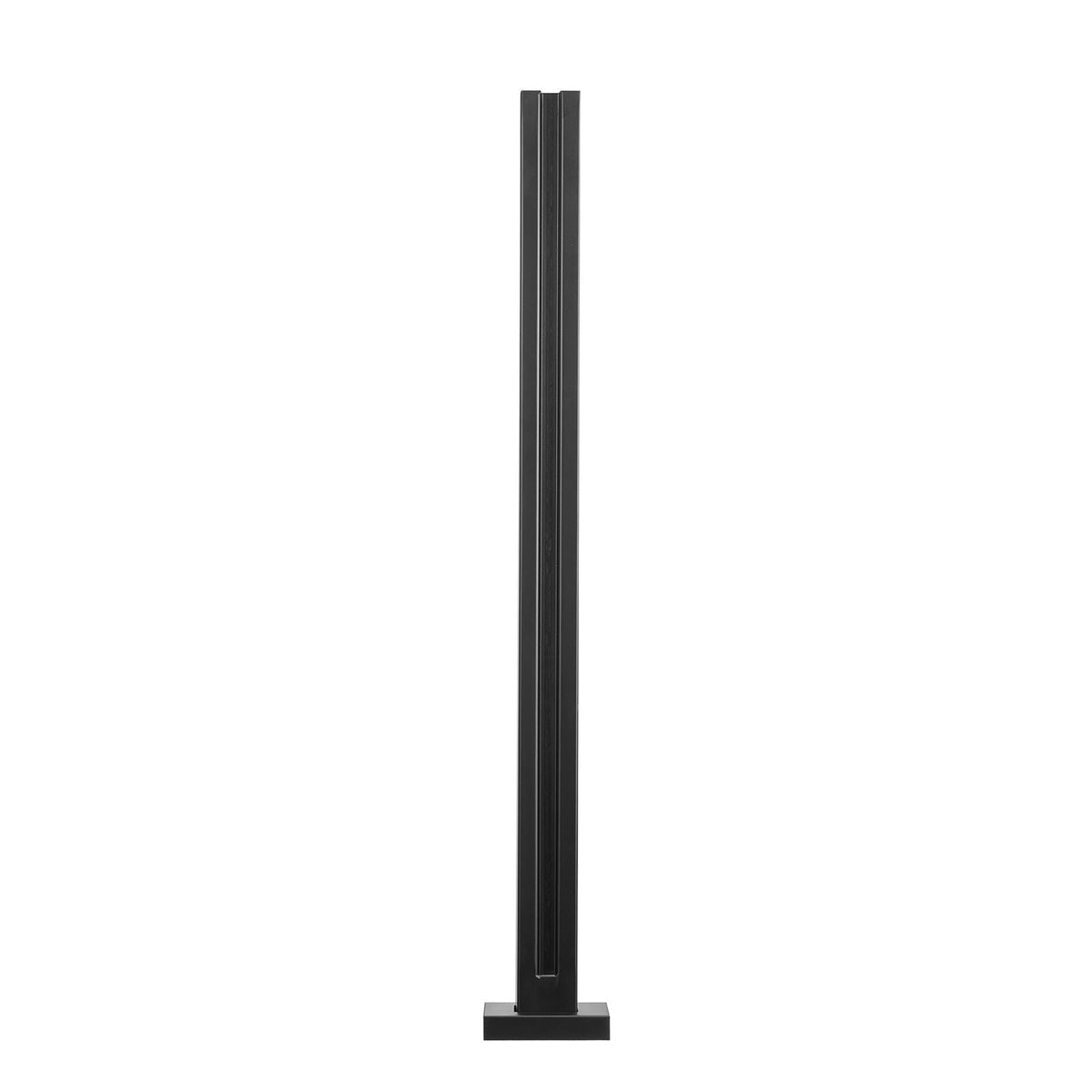 Glass Clamp, 35.83" Height Glass Railing Bracket for 0.39 "-0.47 " Thickness Tempered Glass, 304 Stainless Steel Glass Mounting Clamp, Glass Shelf Bracket for Balcony, Garden, Deck, Stair, Black