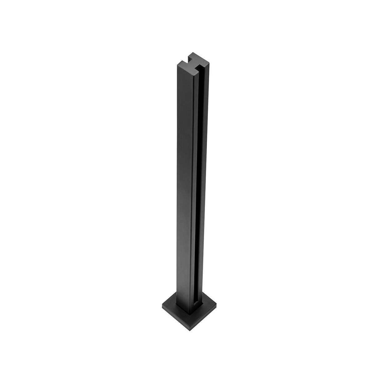 Glass Clamp, 37.4" Height Glass Railing Bracket for 0.39 "-0.47 " Thickness Tempered Glass, 304 Stainless Steel Glass Mounting Clamp, Glass Shelf Bracket for Balcony, Garden, Deck, Stair, Black