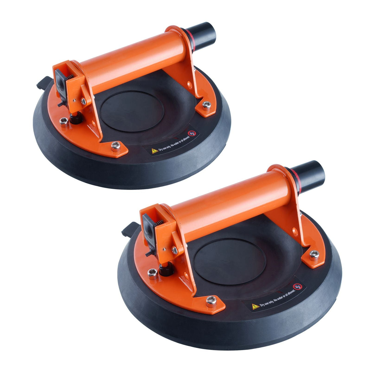 Glass Suction Cup, 8" 2 Pack 615 lbs Load Capacity, Vacuum Suction Cup with Steel Handle & Carry Box, Heavy Duty Industrial Suction Cup Lifter Tool for Glass, Granite, Tile, Metal, Wood Lifting